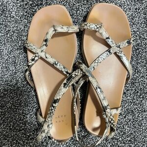 a new day Snakeskin Pattern Sandals